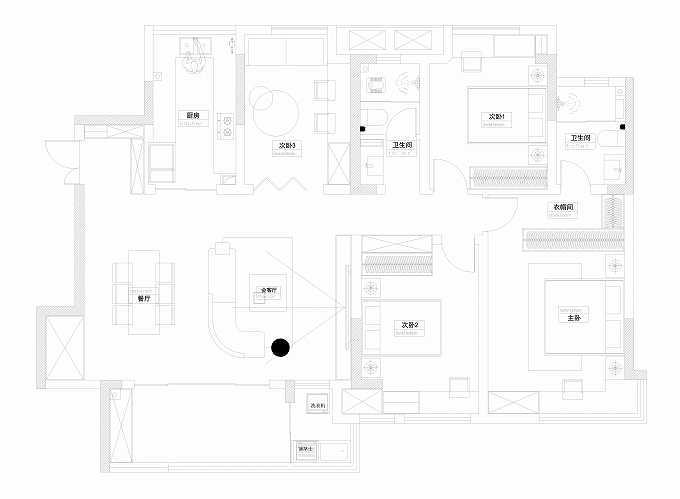 两江融府户型改造原始图