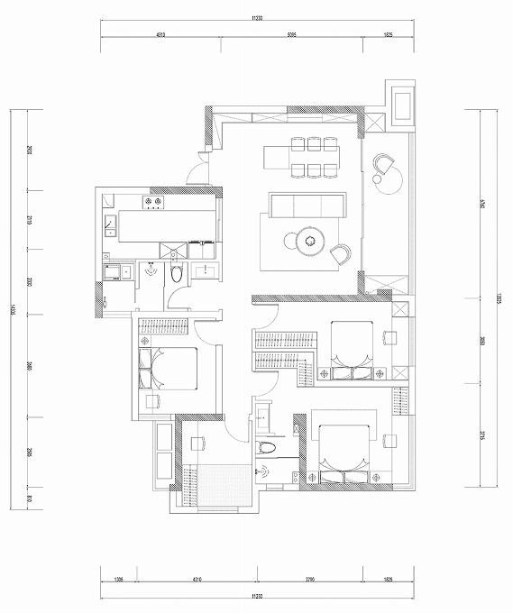 柏悦澜庭户型改造平面布置图